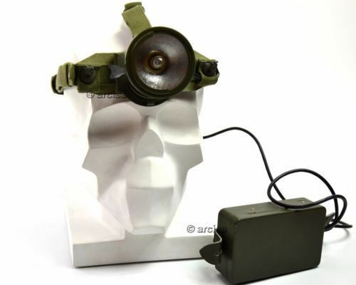 Vintage Zweedse Zweden Militaire Leger Hoofdlamp Hoofd Torch zaklamp