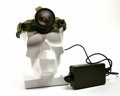 Vintage Zweedse Zweden Militaire Leger Hoofdlamp Hoofd Torch zaklamp