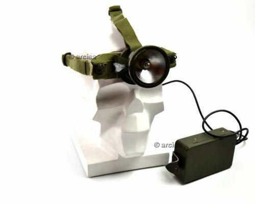 Vintage Zweedse Zweden Militaire Leger Hoofdlamp Hoofd Torch zaklamp