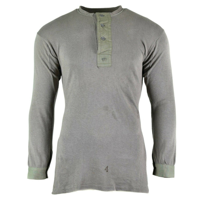 WWII Echt Zweeds legergrijs overhemd militair surplus ondershirt koud weer - GoMilitar