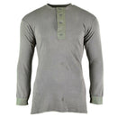 WWII Genuine Swedish army grey shirt military surplus undershirt cold weather - GoMilitar