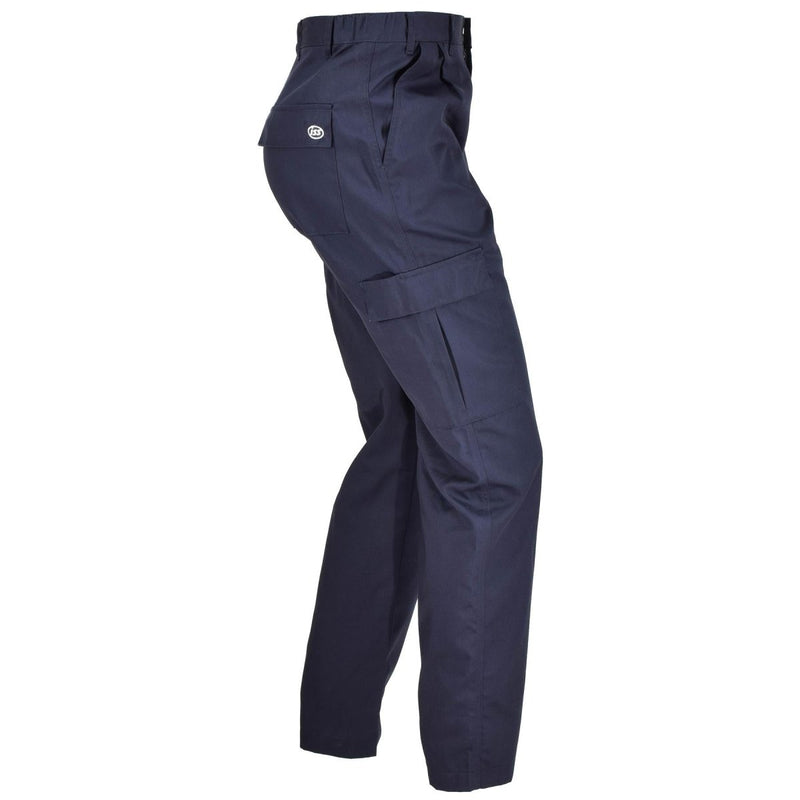 ISS blue work pants original British trousers in blister pocket closures lightweight