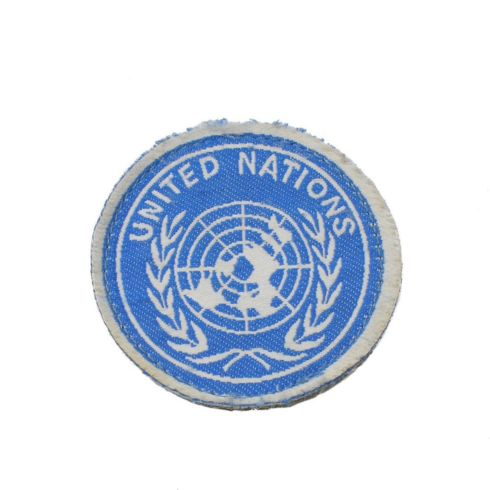 United Nations loop patch rond klittenband patch buiten merk blauw wit