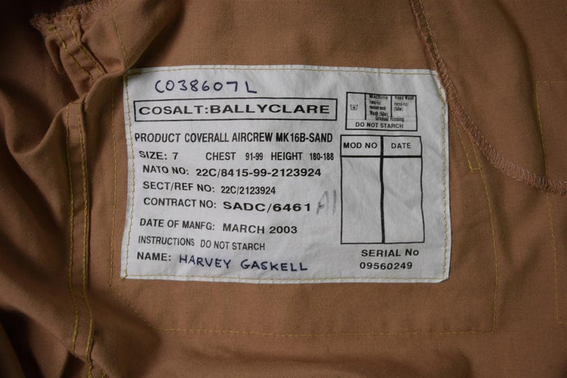 coverall aircrew mk16b